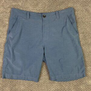 Prana Rotham Shorts Men's 36 Blue Hiking Fishing Outdoors Stretch 31191496